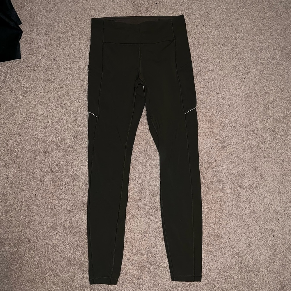 olive green lulu leggings